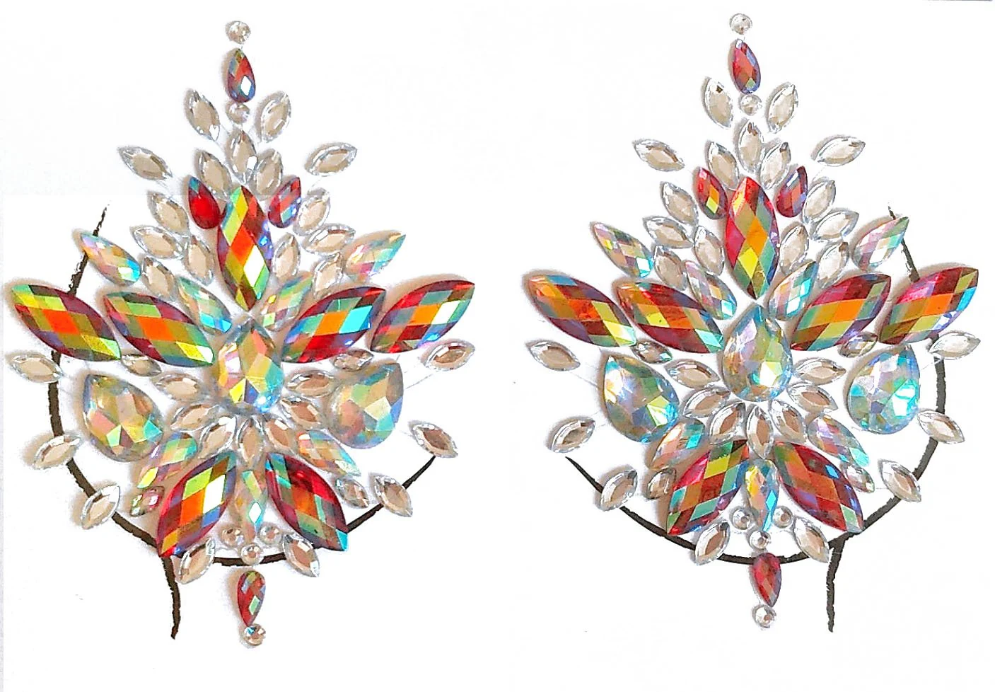 Queen Rhinestone Crystal Jewel Pasties, Body/Chest Jewels - Image 2