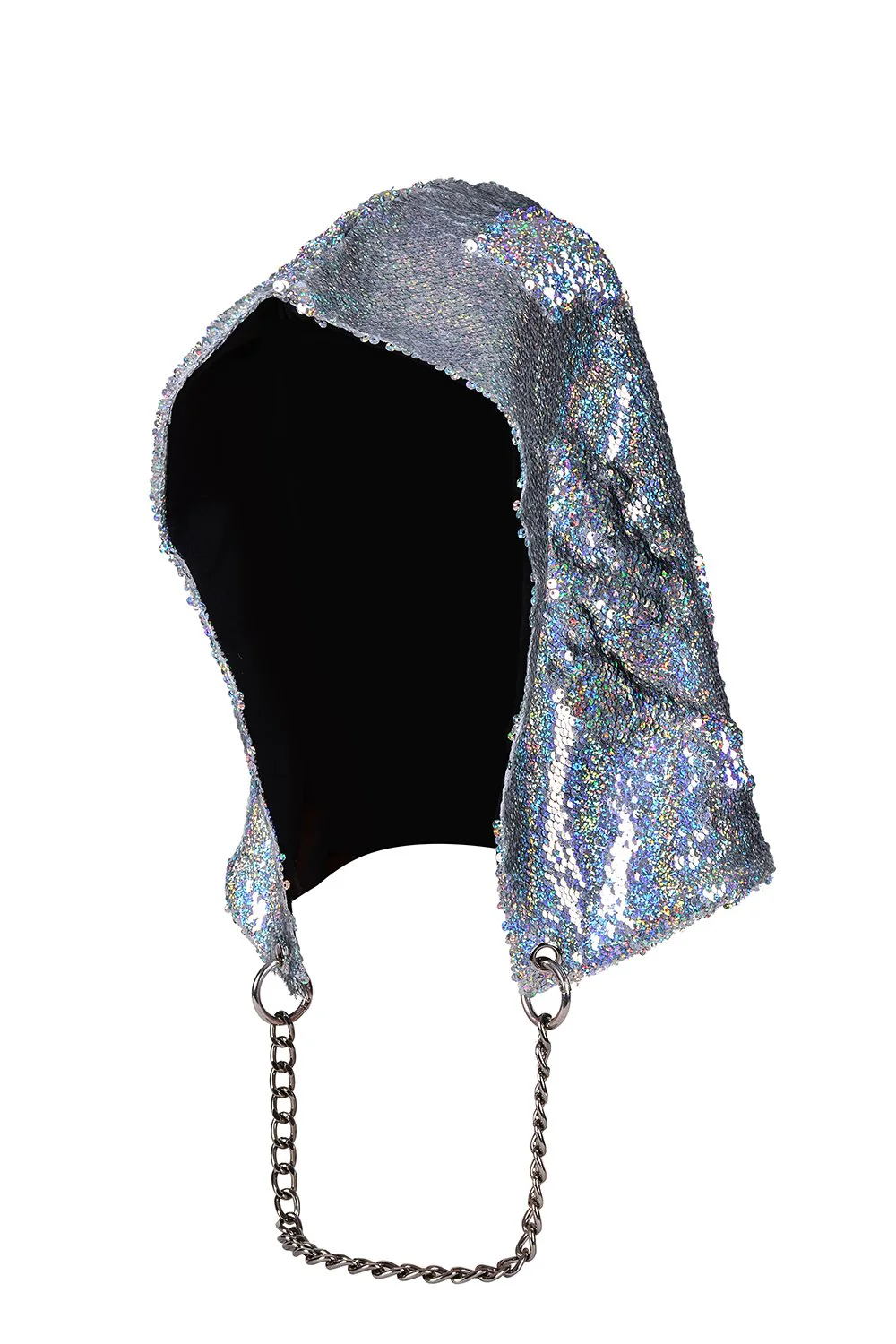 Reversible Sequin Hood - Holographic - Image 3