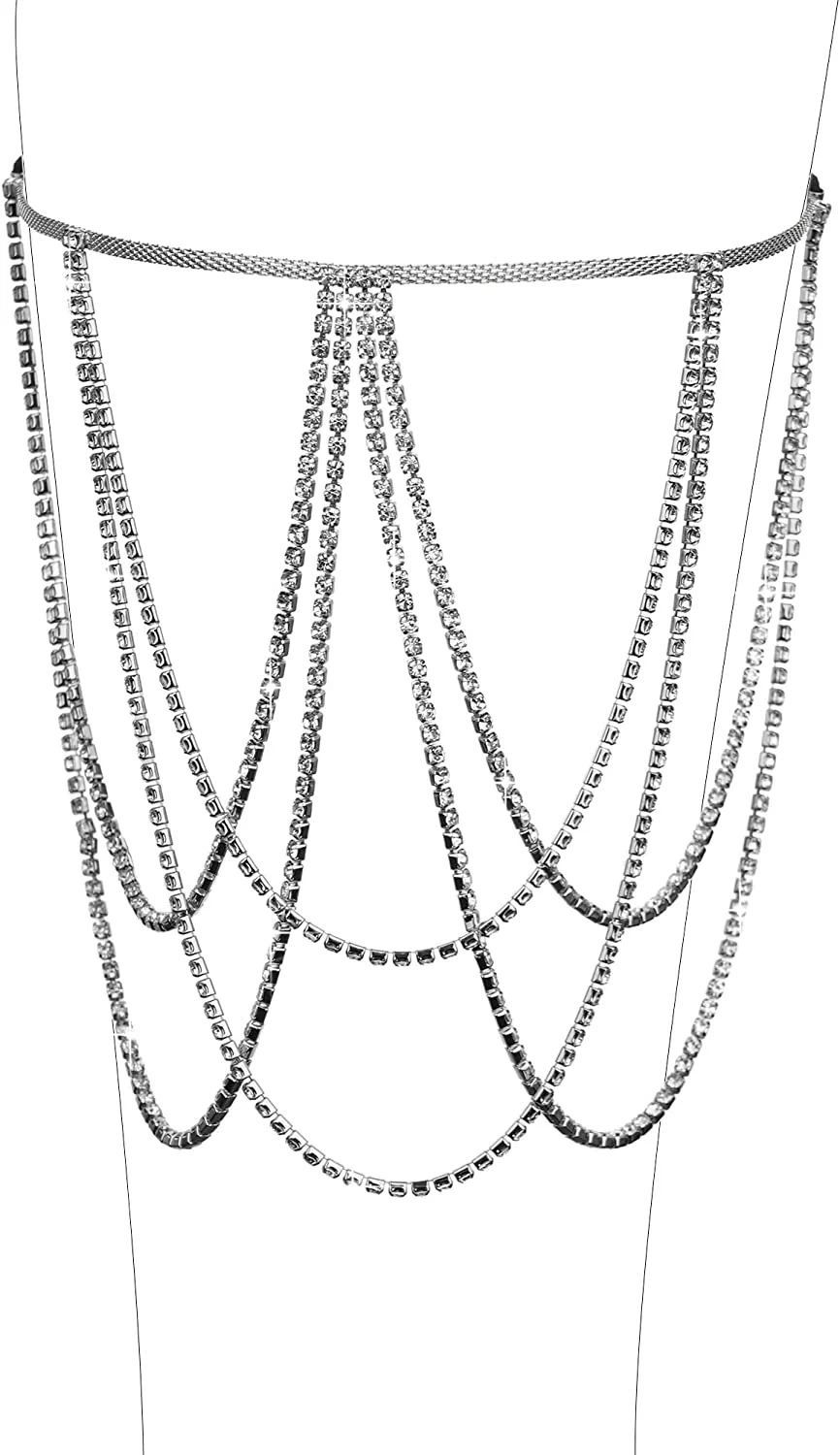 Crystal Rhinestone Leg Wrap - Image 4