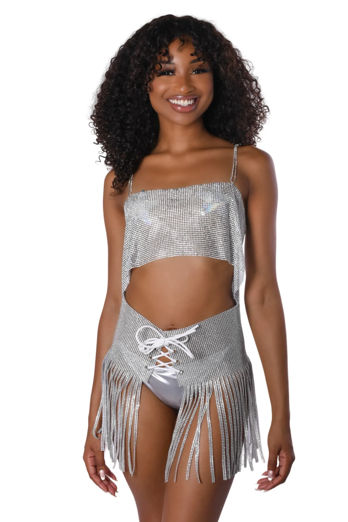 Rhinestone Tie Skirt - Image 2