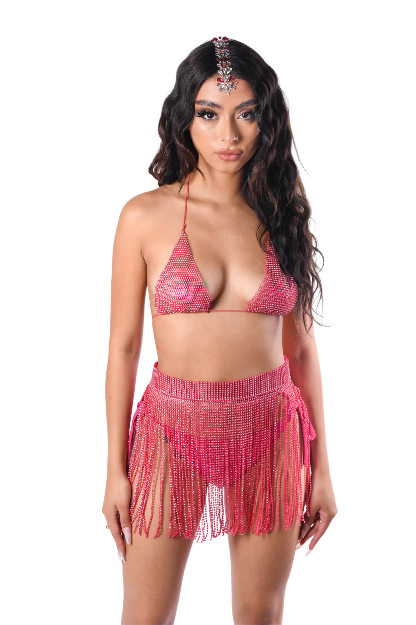 Rose Pink Rhinestone Top - Image 3