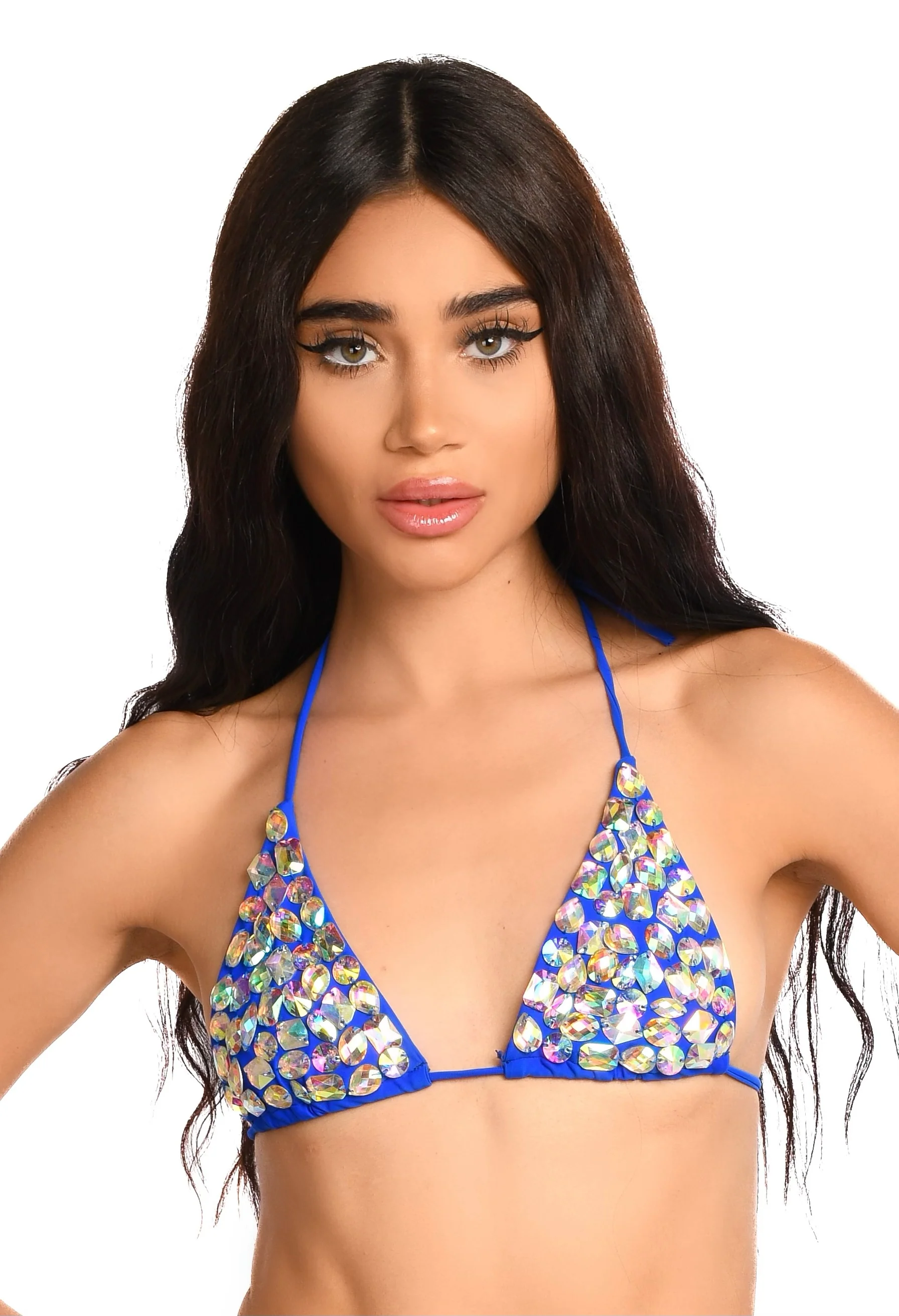 Royal Blue Rhinestone Top