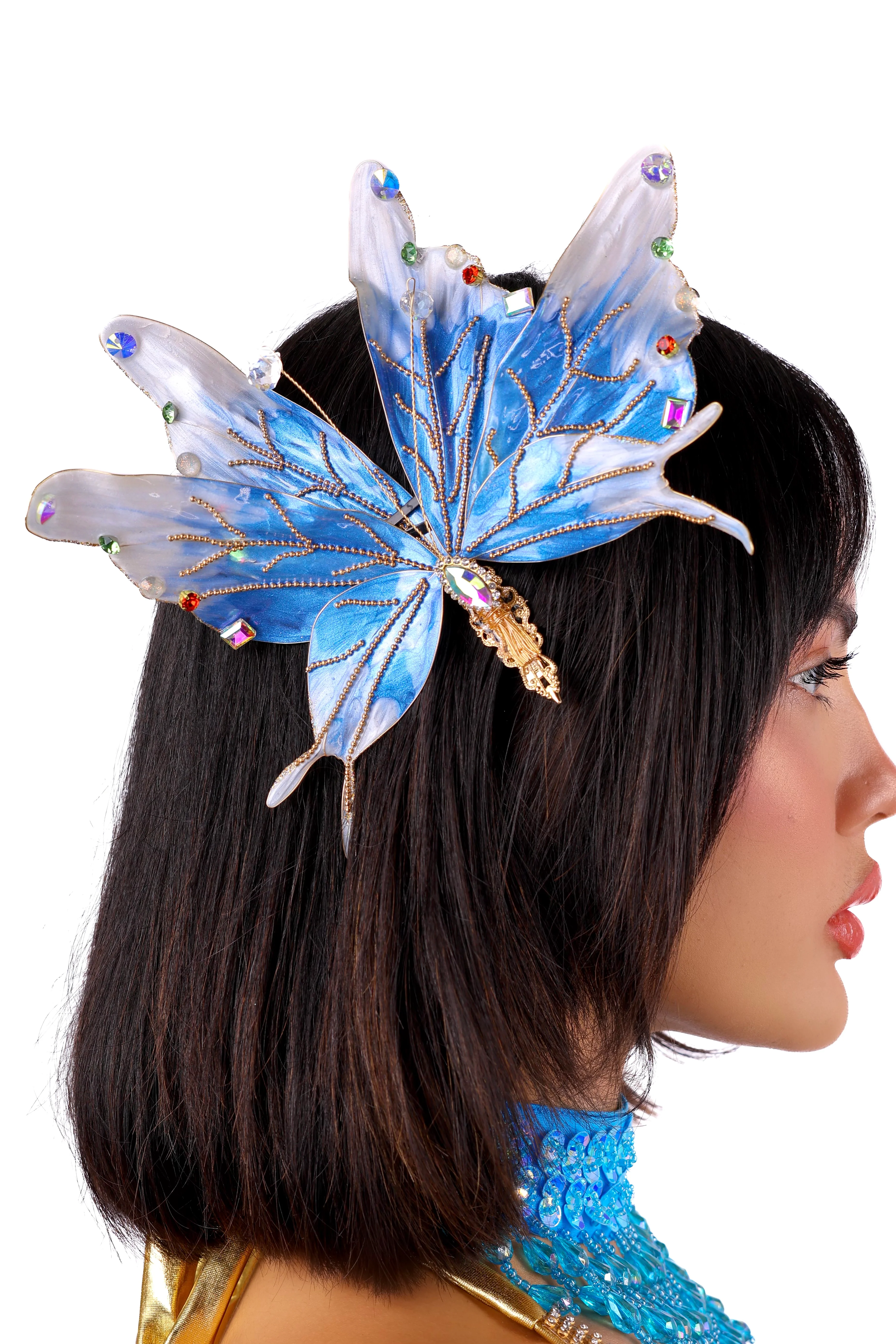 Sky Blue Genesis Butterfly Clip