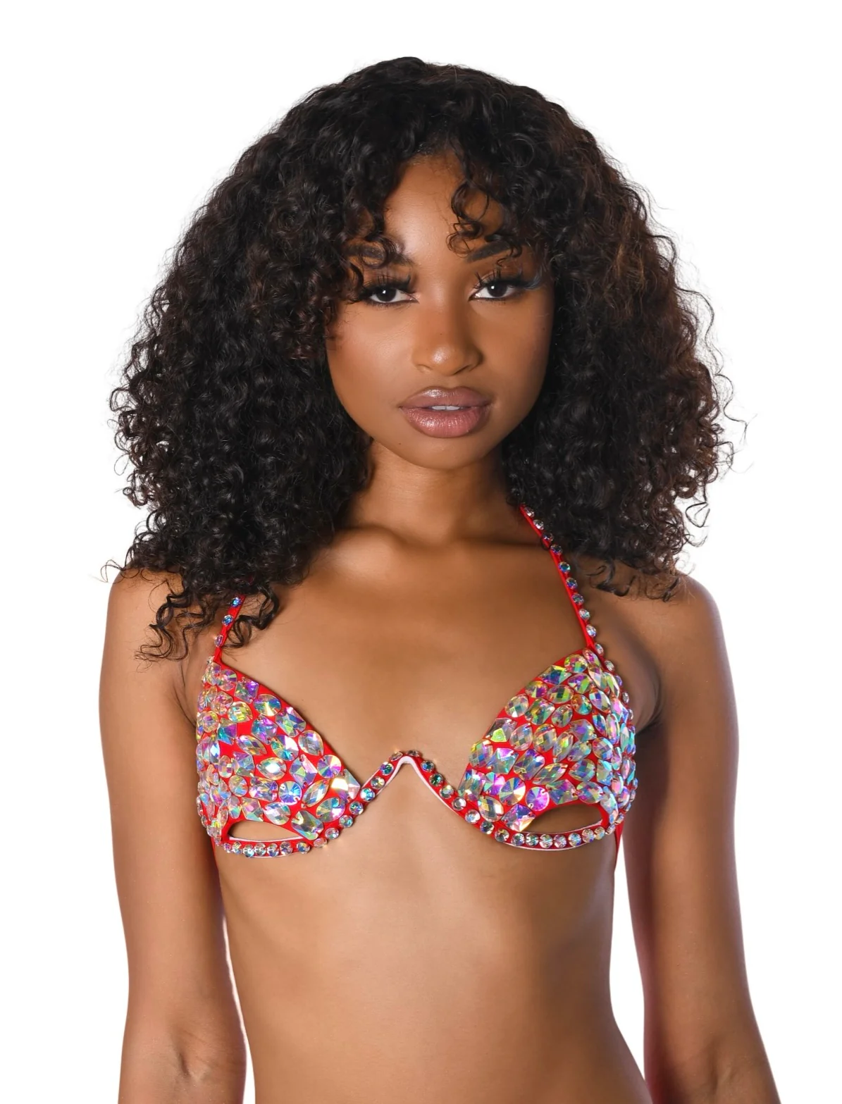Ruby Red Rhinestone Top