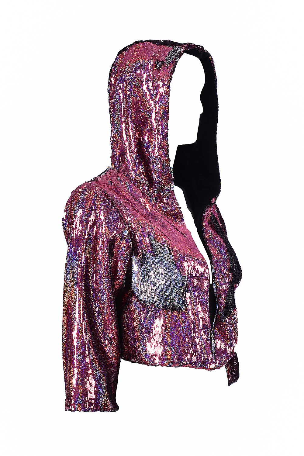 Sequin Cropped Jacket - Pink Stars - Image 10