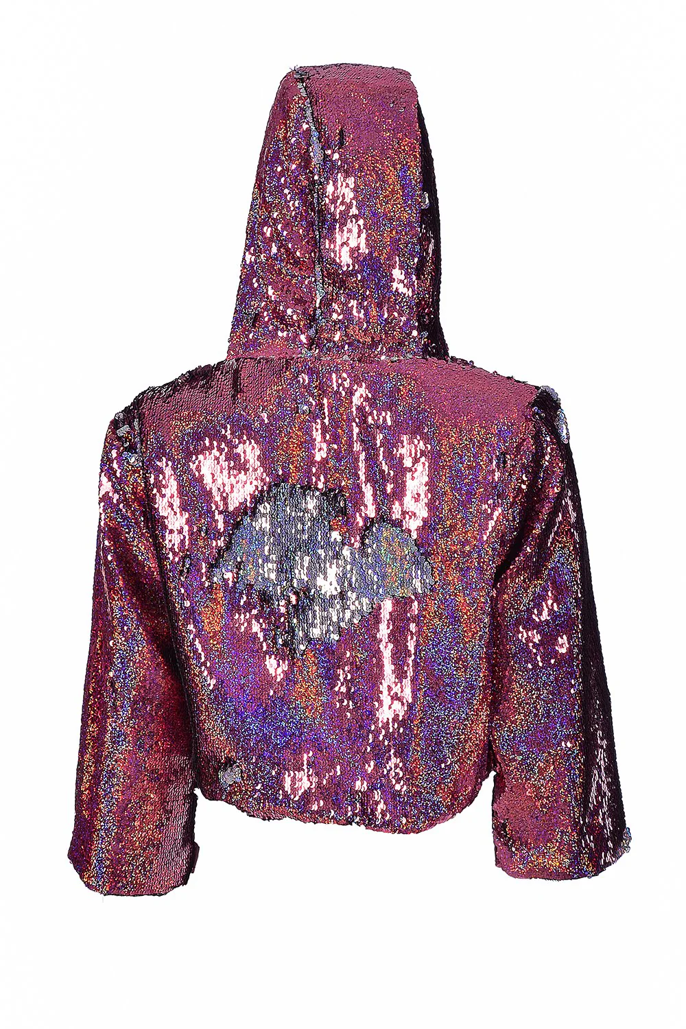 Sequin Cropped Jacket - Pink Stars - Image 11