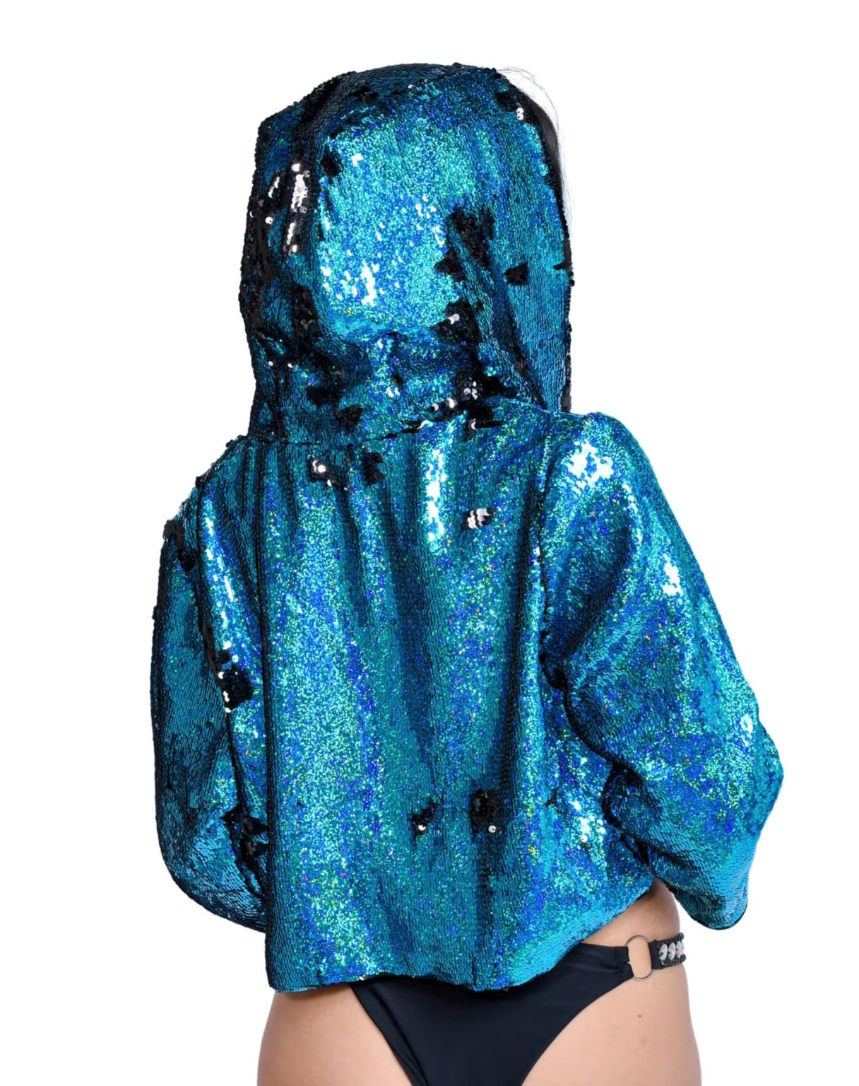 Sequin Cropped Jacket - Skywalker - Image 3