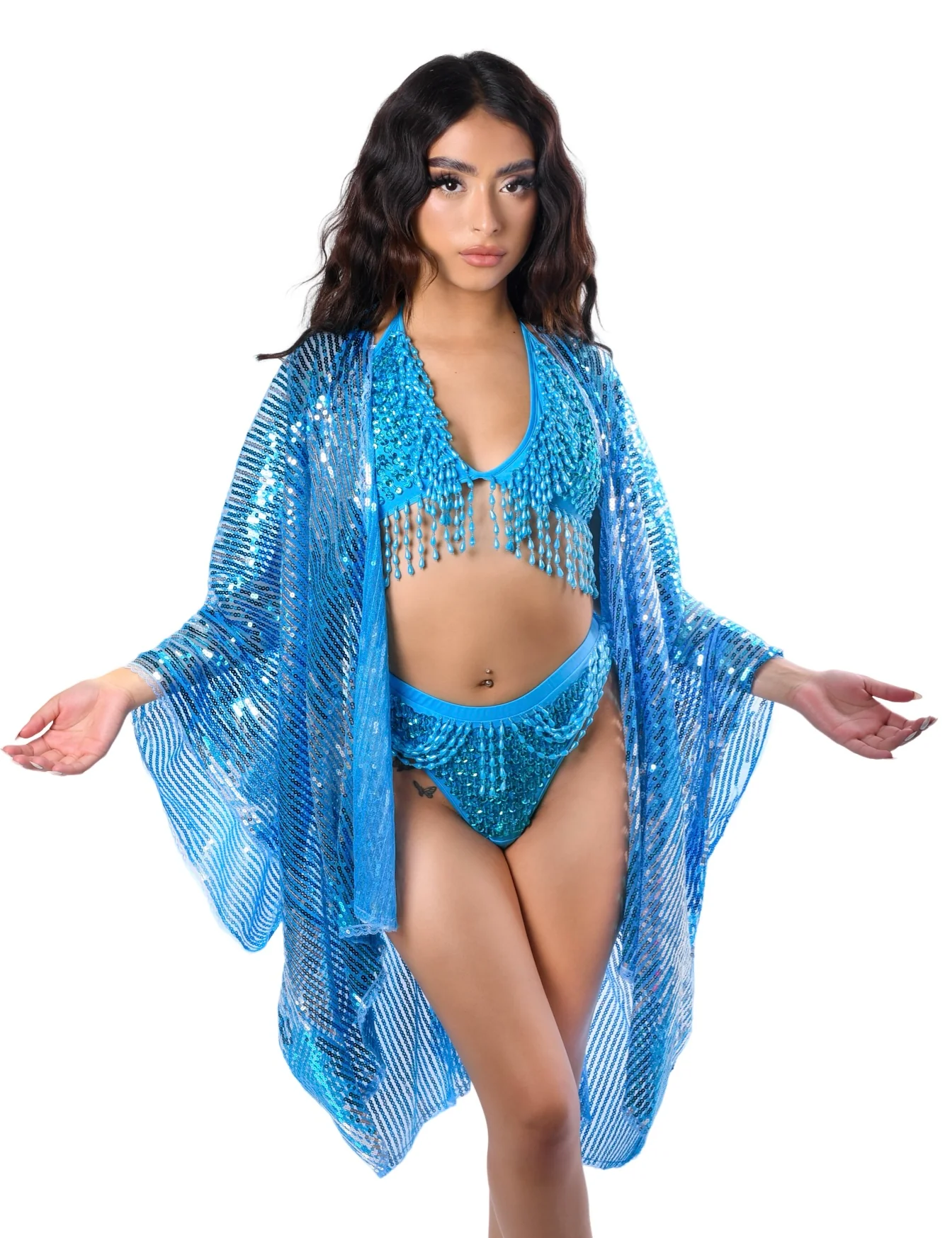Sequin Kimono- Ocean Tide - Image 2