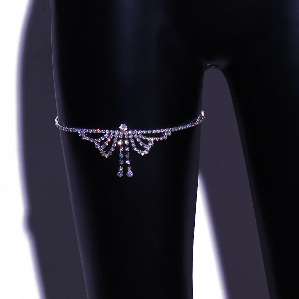 Silver Rhinestone Leg Wrap - Image 3
