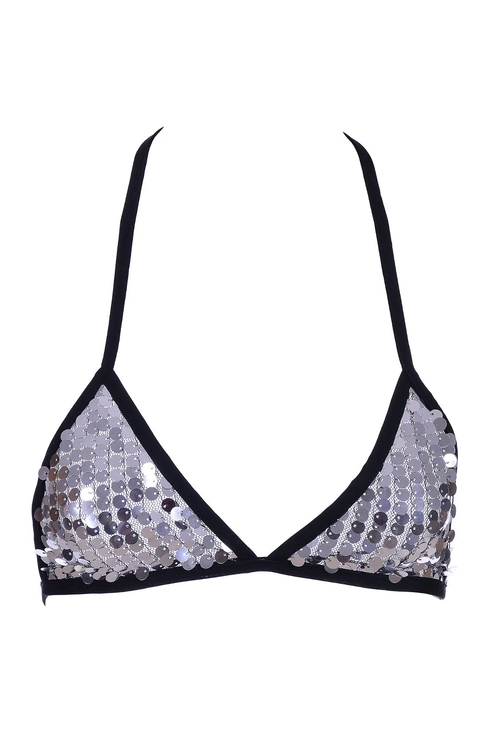 Silver Glitz Sequin Triangle Top - Image 4