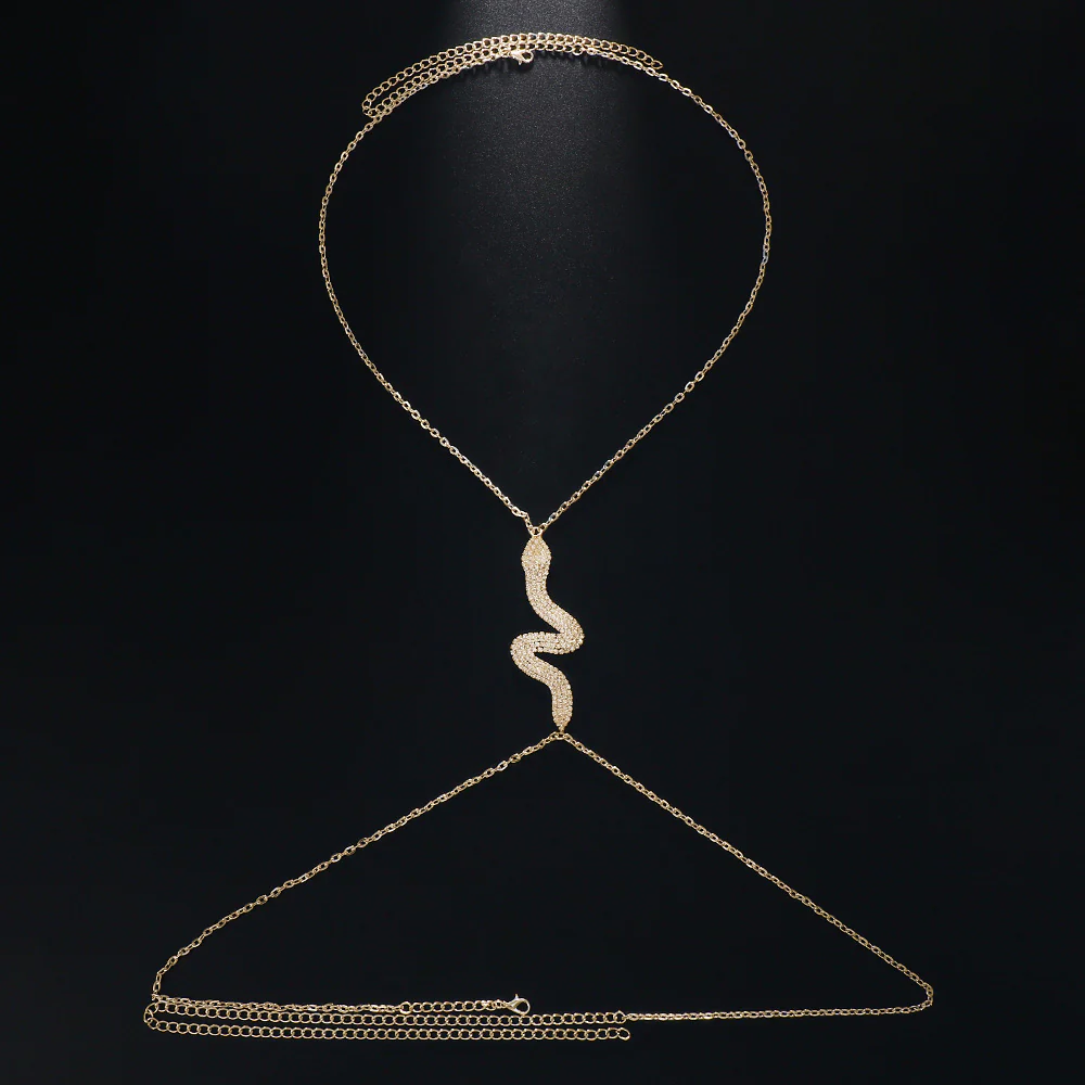 Snake Rhinestone Chest Chains - Image 3