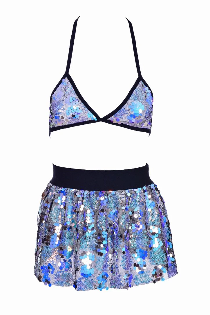 Sparkle Galaxy Sequin Set (Bra + Skirt) - Palace - Image 3