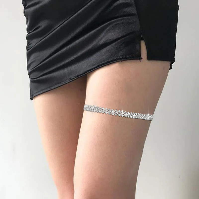 Sparkle Rhinestone Leg Wrap, Leg Chains - Image 2