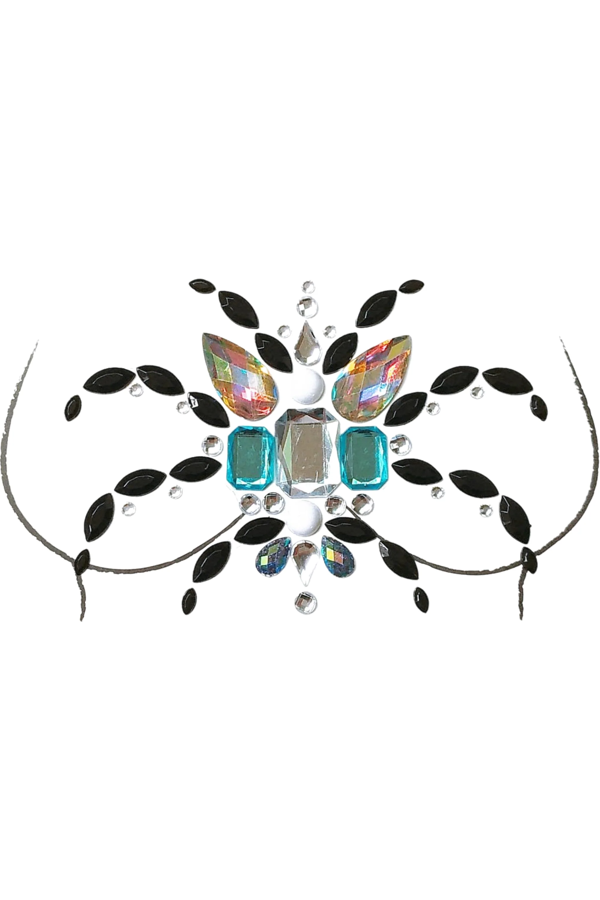 Spider Heart Rhinestone Crystal Body/Chest Jewels