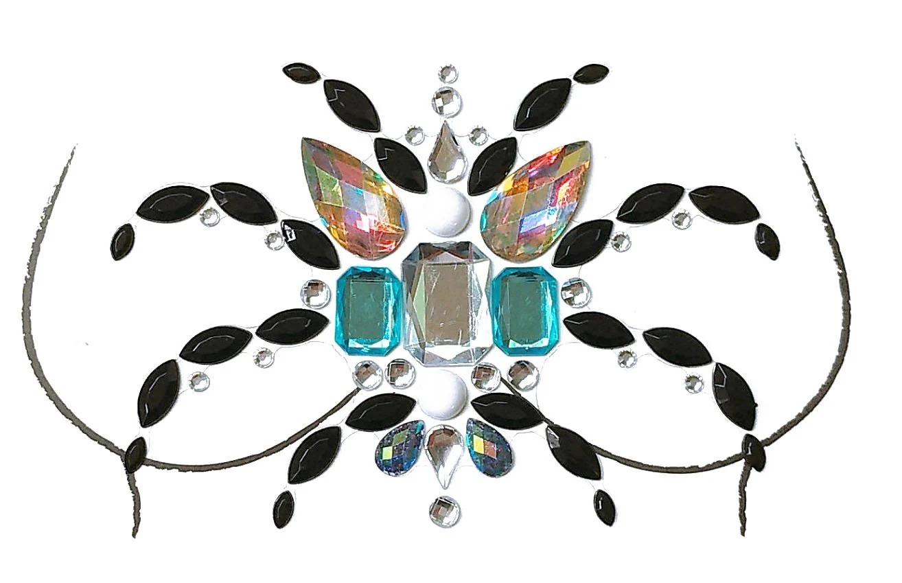 Spider Heart Rhinestone Crystal Body/Chest Jewels - Image 2