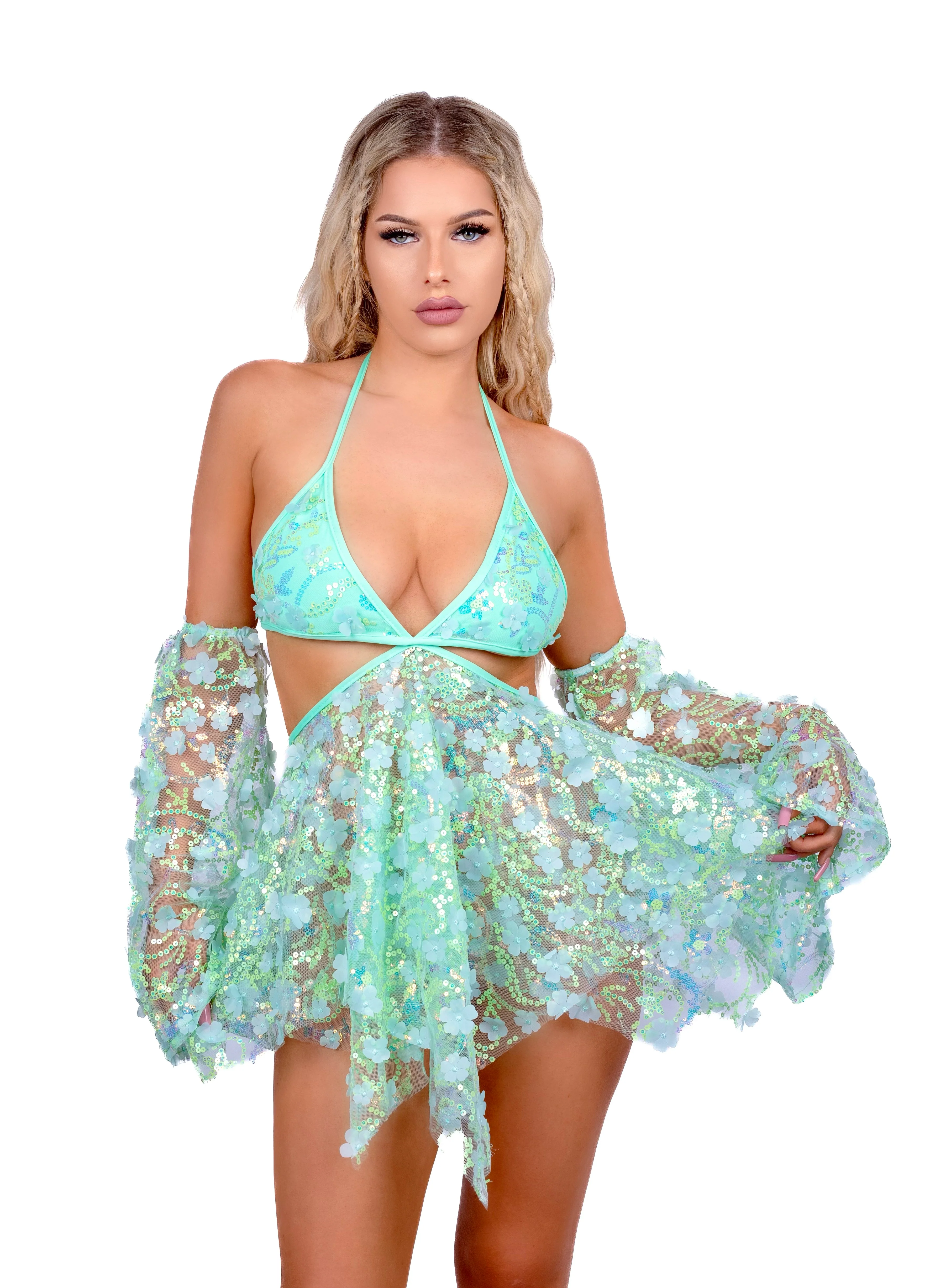 Mint Fairy Blossom Dress