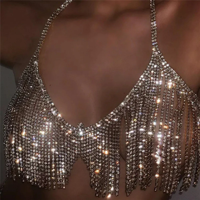 Tassel Rhinestone Jewelry Top - Image 3