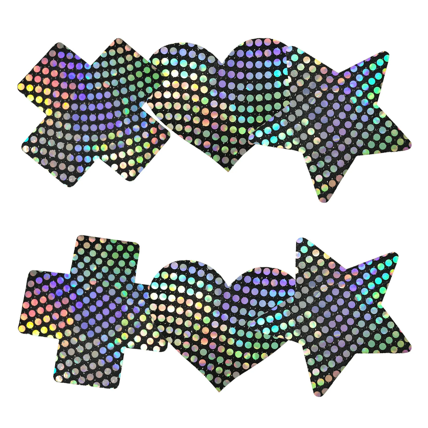 Techno Holographic Star Pasties - Image 2