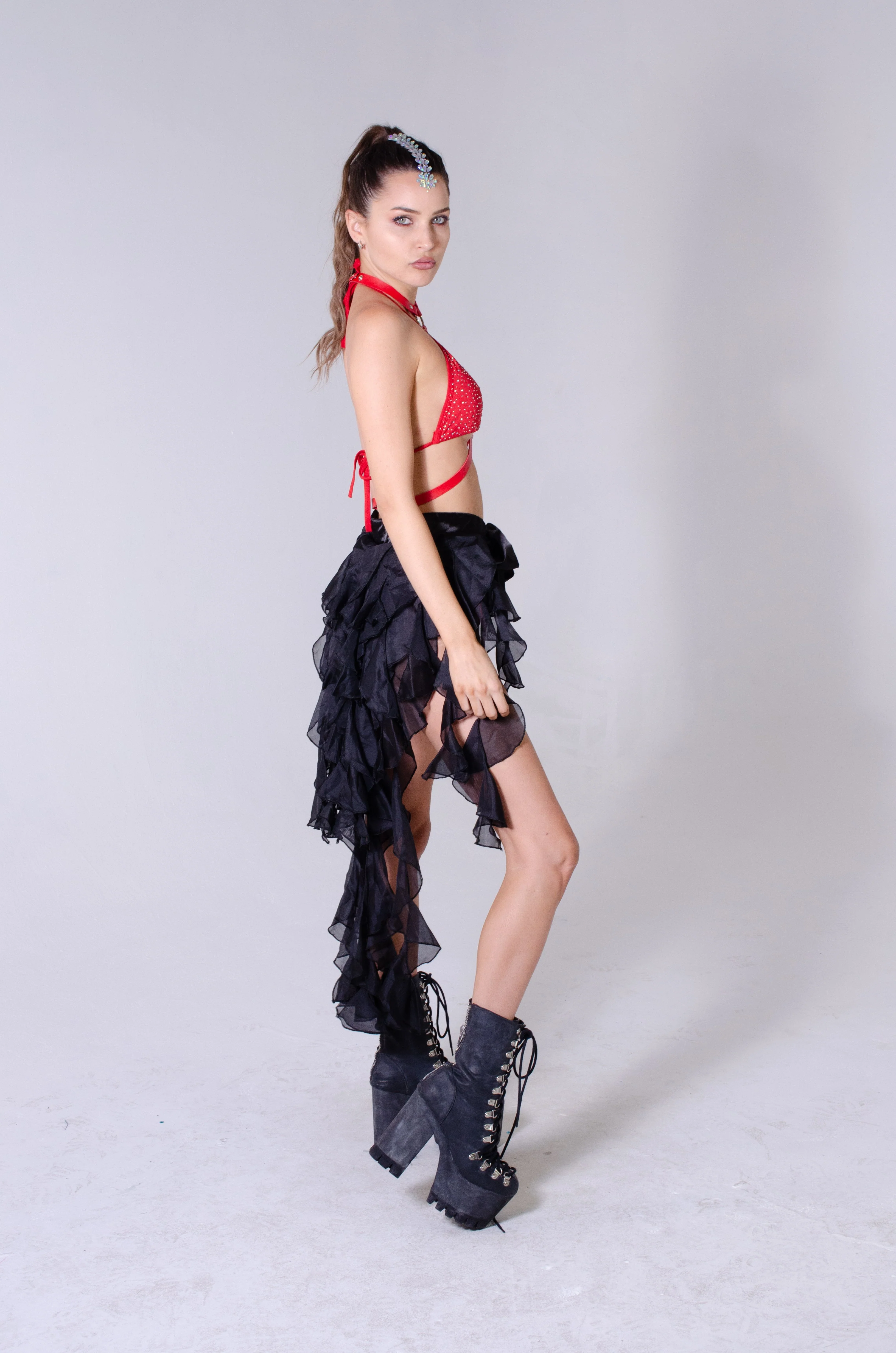 Night Owl Black Long Skirt - Image 12