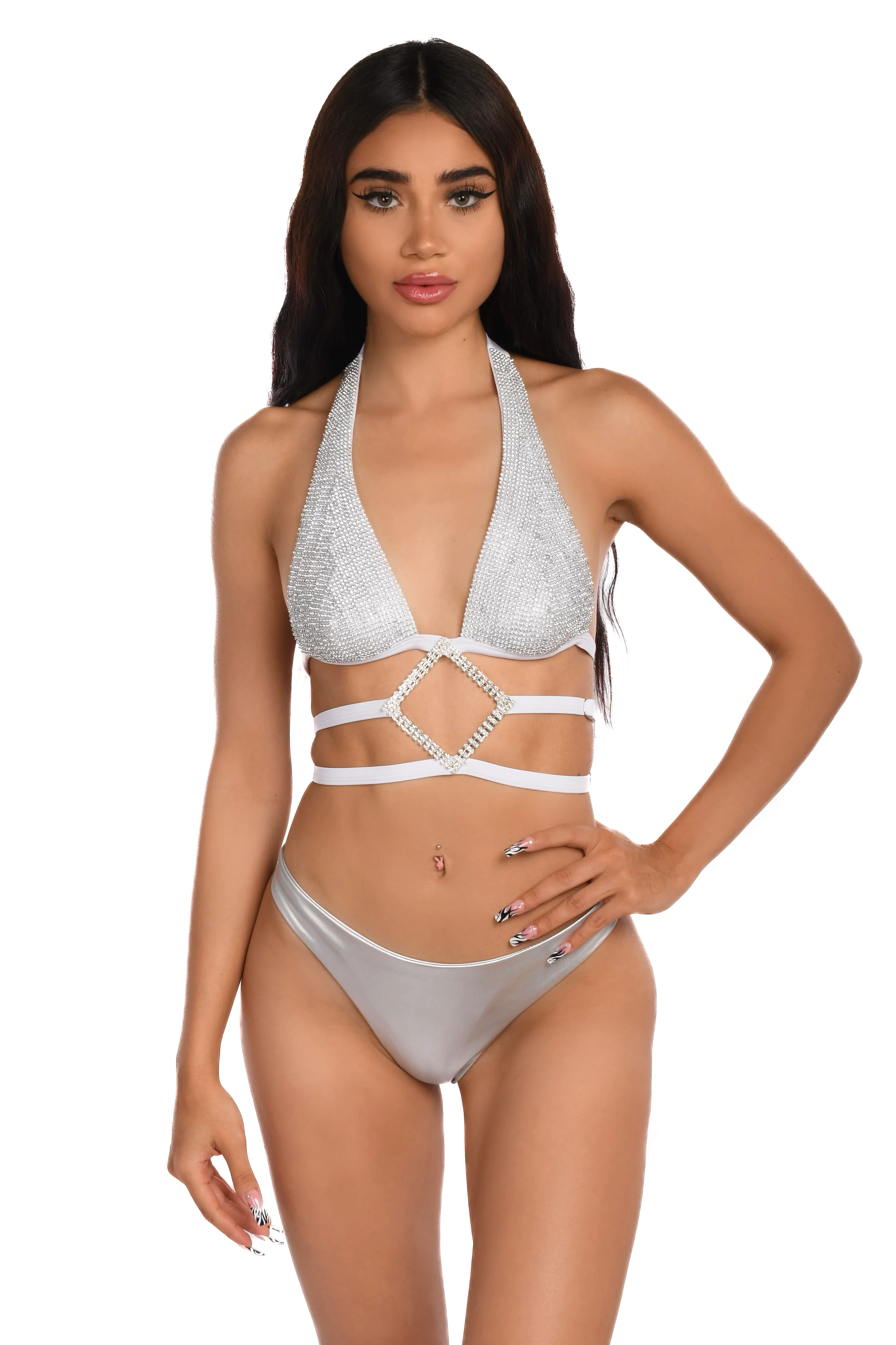 White Diamond Rhinestone Set