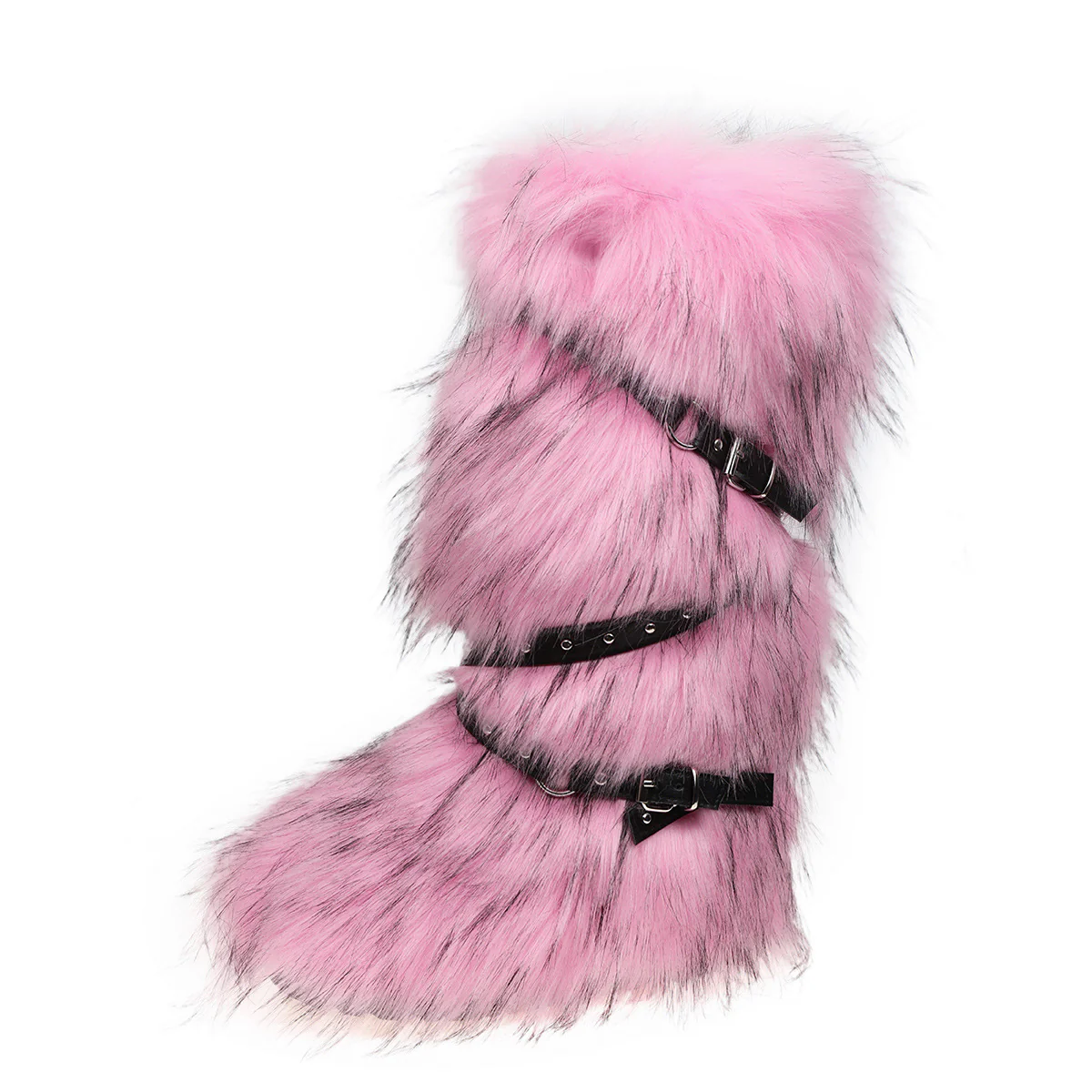 Wild Pink Funky Tall Fuzzy Boots